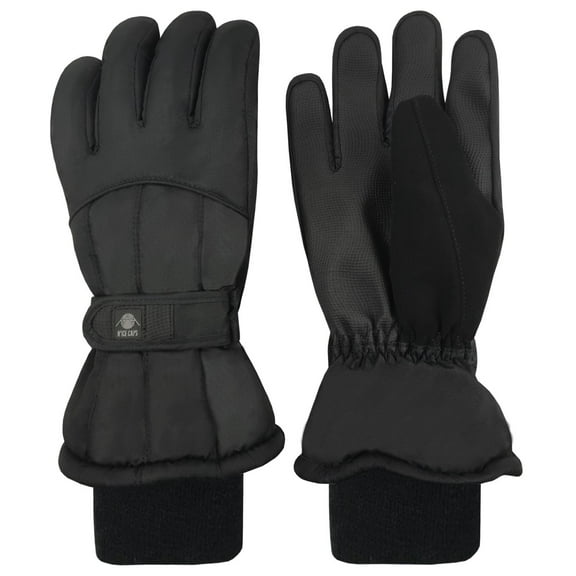 N'Ice Caps Womens Waterproof Thinsulate Gloves Winter Ski Snow Black - Female Adults Cold Weather