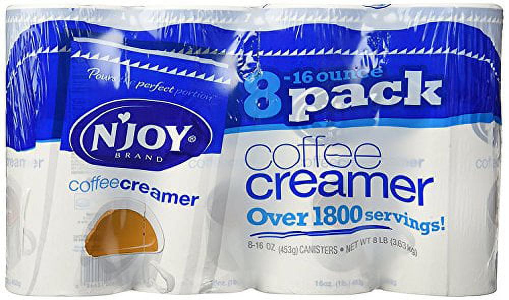 N'Joy 827783 Non-Dairy Coffee Creamer, 16 oz Canister, 8/Carton