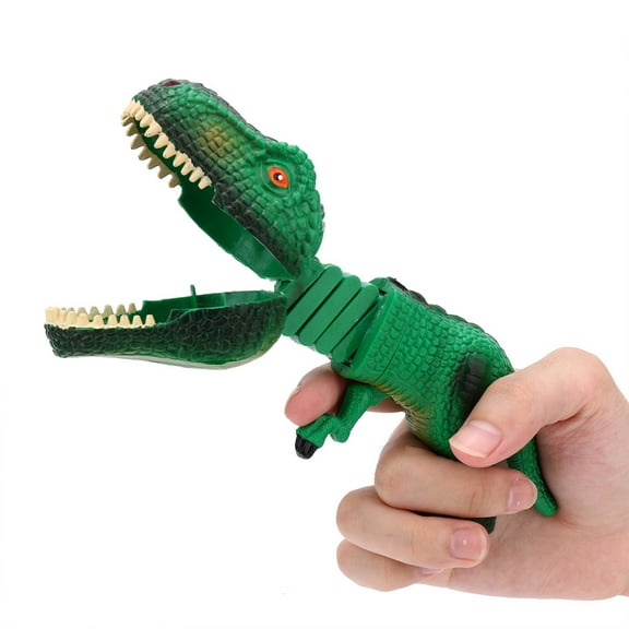 N Kids Dinosaur Figures Claw Machine Toy Pick Up Novelty Game Claw For Boys Miniature Playset Green