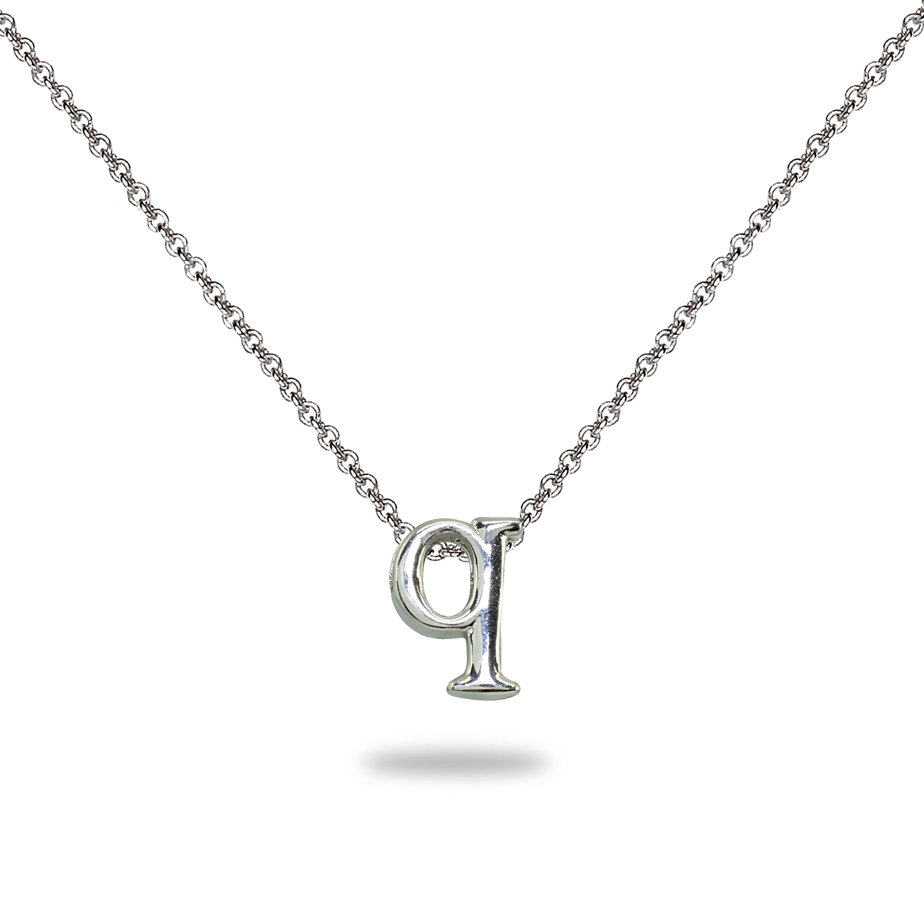 N Letter Initial Alphabet 925 Silver Necklace, 15 inches with Extender