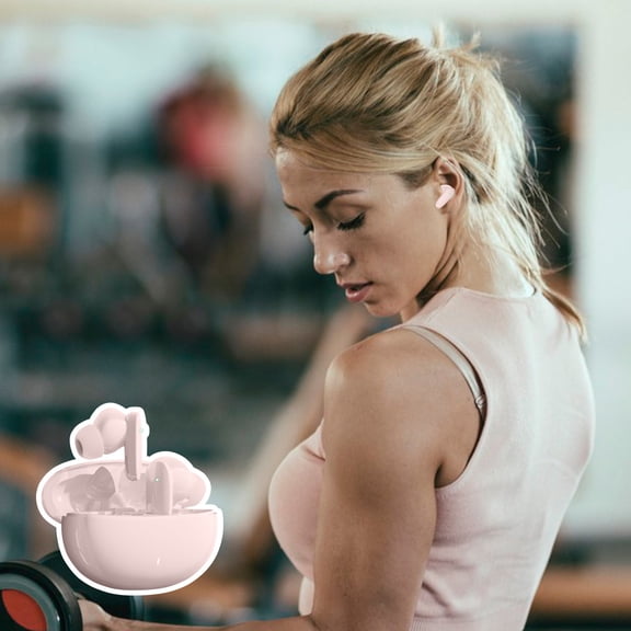 N-Lite 206 Bluetooth Earbuds Wireless Earphones Bluetooth 5.4 in-Ear Earbuds Headphones Built-in Mic, Touch Control, IPX6 Waterproof, Comfortable Fit, Type-C Charging, 25H Playback - Pink
