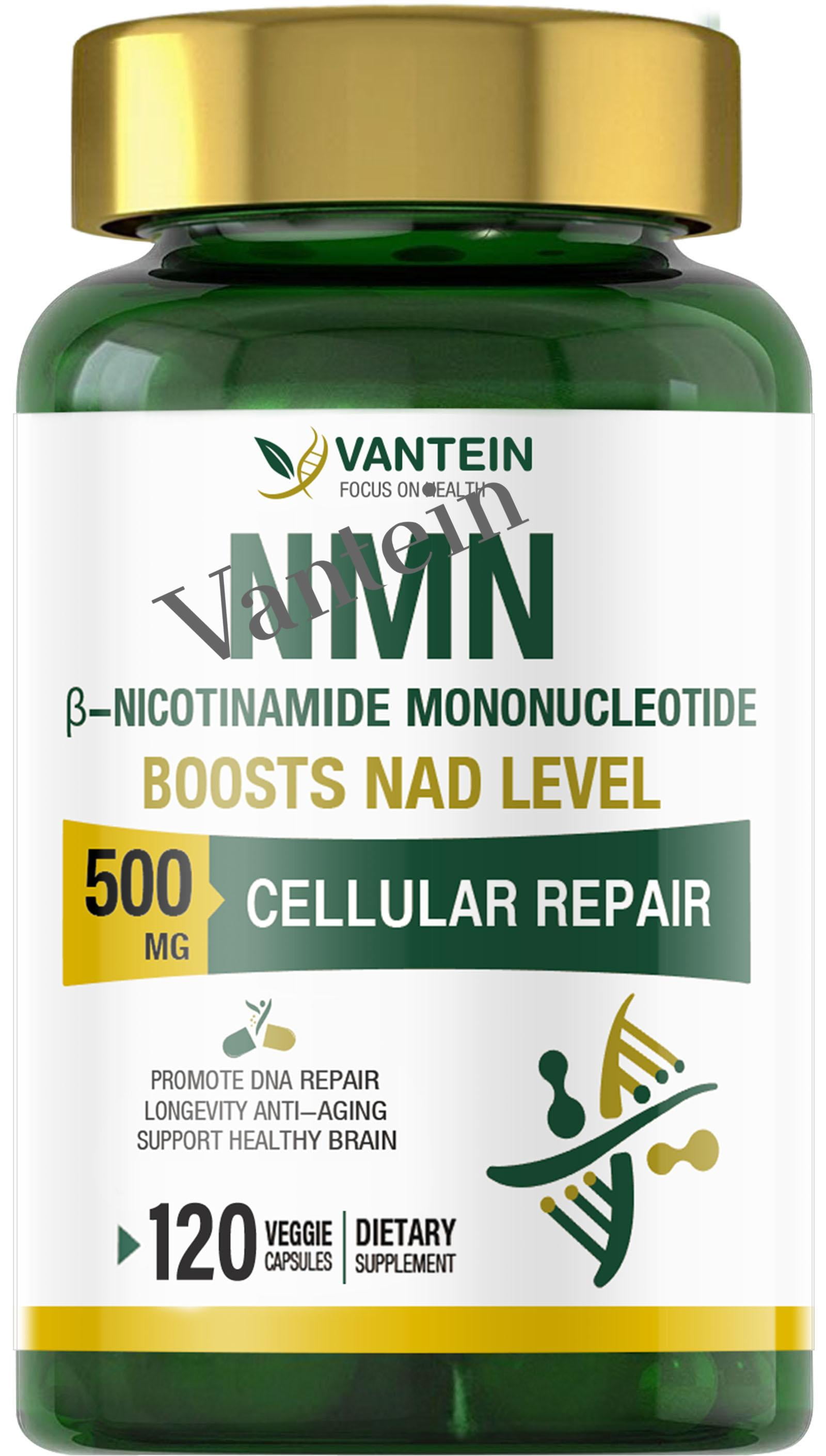 N-M-N & Resveratrol (1000MG=2Caps)500MG, 120 Vegan Capsules,Supports ...