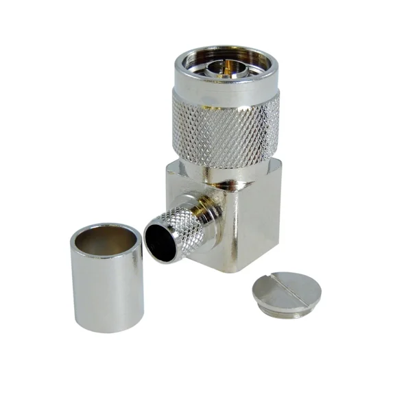 N Male Right Angle Connector For Lmr-400 Lmr-400Uf Rg-8 Rg-213