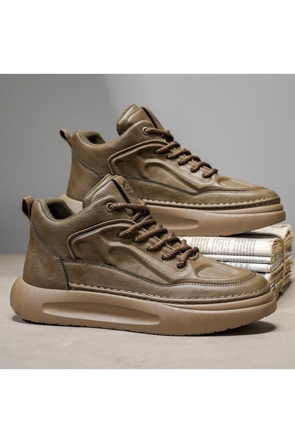 N-Men's for Daily Wear and Commuting Mid-Top Shoes Casual Dad Shoes +B