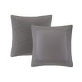 thumbnail image 1 of N Natori Hanae Cotton Blend Yarn Dyed Euro Sham Grey 26x26, 1 of 3