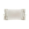 thumbnail image 1 of N Natori Hanae Embroidered Cotton Oblong Decorative Pillow, 12x20'', White, 1 of 3