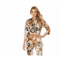 thumbnail image 1 of N Natori Twisted Medallion Printed Stretch Cotton Sateen Tunic, Floral, XS, 1 of 2