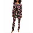 thumbnail image 1 of N Natori womens  2pc Fleur Dragon Cozy Knit Pajama Set, s, Black, 1 of 3