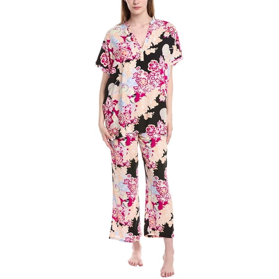 N Natori womens 2pc Geisha Pajama Set, XL, Purple