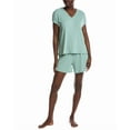 thumbnail image 1 of N Natori womens  2pc Sooth Pajama Short Set, m, Green, 1 of 3