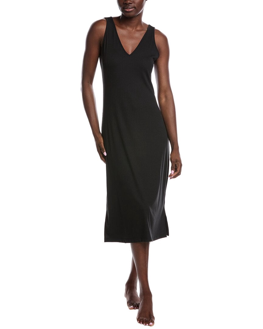 Natori Women's Soothe Robe - Knee Length (49"), Ribbed Stretch Fabric, Self-Tie Belt