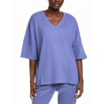 thumbnail image 1 of N Natori womens  Tranquility V-Neck Top, m, Blue, 1 of 3