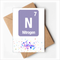 thumbnail image 1 of N Nitrogen Checal Element Science Welcome Back Greeting Cards Envelopes Blank, 1 of 4