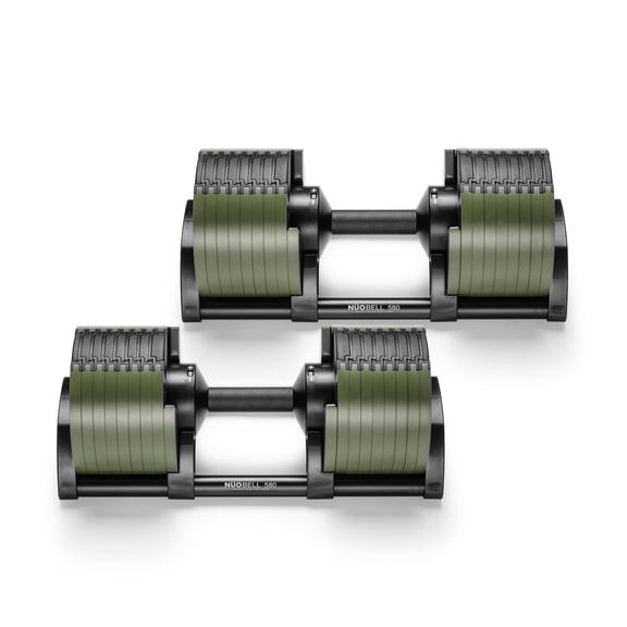 NOBELL Adjustable Dumbbell Set for Home, 5-80 LB, Twist Lock 2024-25 Model, Green, 2 x 80 lb ea Dumbbell (Pair)