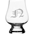thumbnail image 1 of N Old English Monogrammed Etched 2.5oz Glencairn Wee Whisky Glass, 1 of 1