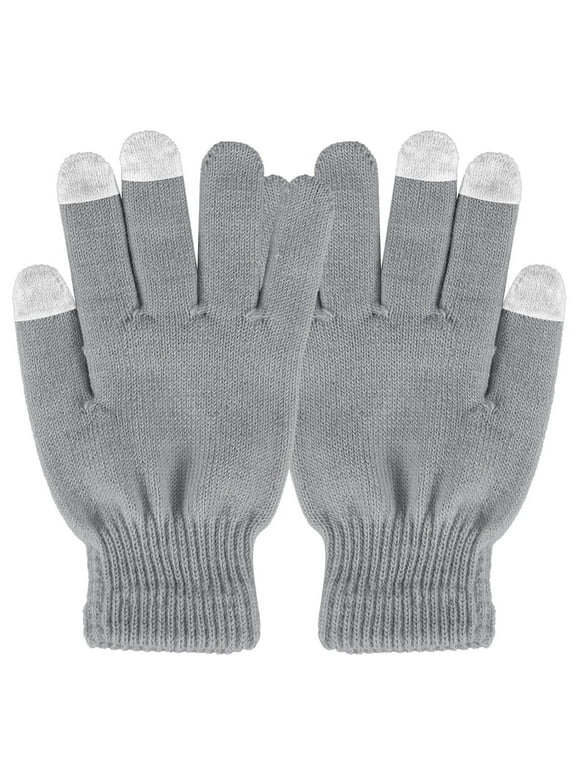 N'POLAR Winter Knit Touchscreen Magic Gloves for Women Men,Grey