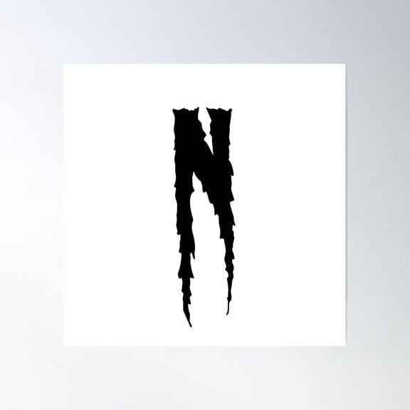 N Poster Wall Art, Modern Wall Decor For Living Room Bedroom, 16x16 UNFRAMED