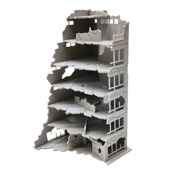 Outland Realisms Scene for Diys Sand Table Diys Player Sprays Painting 1:144 Ruined Damaged Building Assembling Model