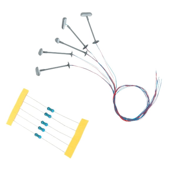 N Scale Model Railway Lattice Mast LED Platform Signal Lamp Kit With Resistors For Track Layouts 36Mm Metal Build Realistic Station Lighting 3V Or 12-16V Transformer