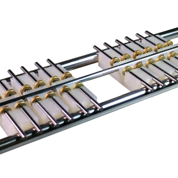 N Scale Model Train Test Track Kit, 6Pcs 50cm Rolling Road Treadmill with Connecting Line for 1:160 Scale Locomotive Maintenance & Display