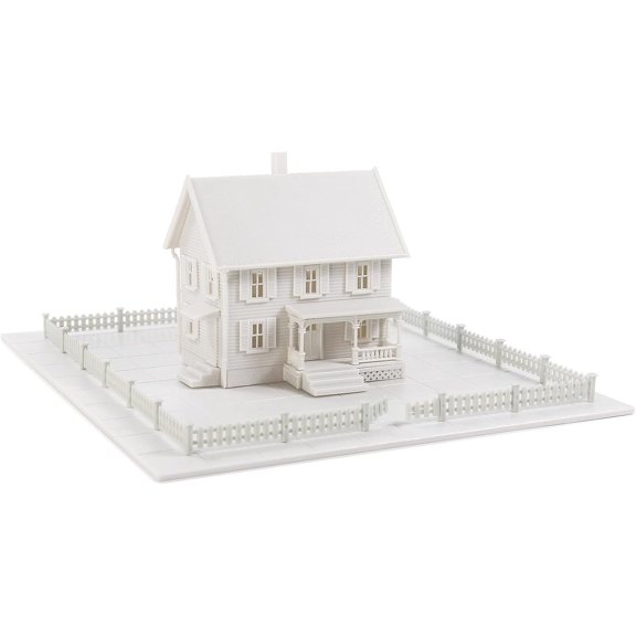N Scale Not- Model Dwelling House with Fence and Base Kit Two-Story Building for Model Layout DioramaJZNJJM (JZN5895JJM)