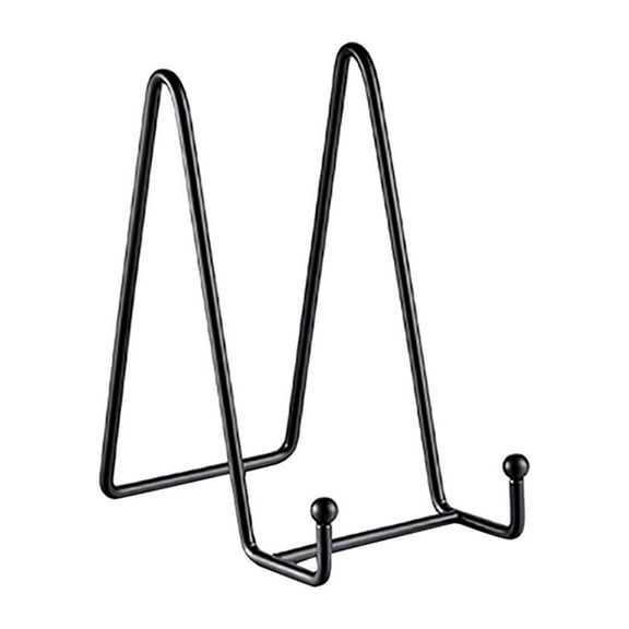 N-Shaped Iron Art Photo Frame Bracket, Wenini Minimalist Metal Bracket for Mobile Phone Tablet, Space-Saving Decoration Display Tray with Rust-Proof Spray Paint, Black