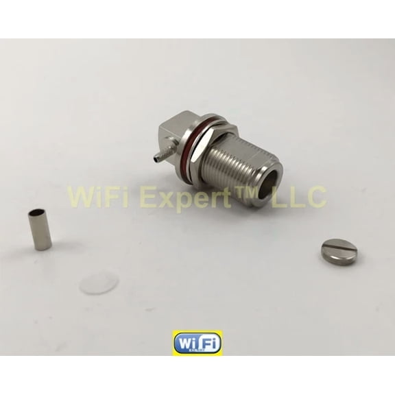 N Type Female Bulkhead Right Angle Solder Crimp Rg316 Rg174 Rg179 Lmr100 Cable