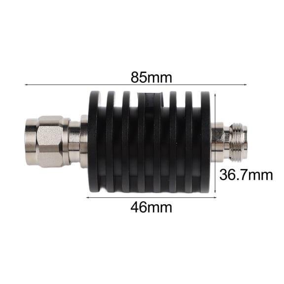N-Type Fixed Attenuator Connector Male To Female With Optional Attenuation Levels 1DB To 50DB For Signal Testing Measurement And Industrial Applications(25W 20DB)