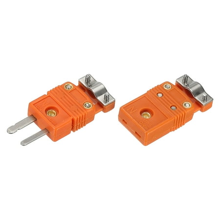 N Type Thermocouple Wire Connectors Male Female Plug Adapter High Temperature 220C(428F) with Fixing Clamp