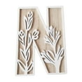 thumbnail image 1 of N Wood Flower Decoration, Carved Letter Craft, Home Wall Art, Wedding Decor With Natural Wood Material, Handmade Design For Kitchen Decor, Living Room Accents And Gift Ideas, 1 of 4