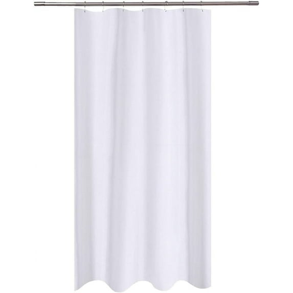 N&Y HOME White Polyester Shower Curtain, 36" x 72" Waterproof