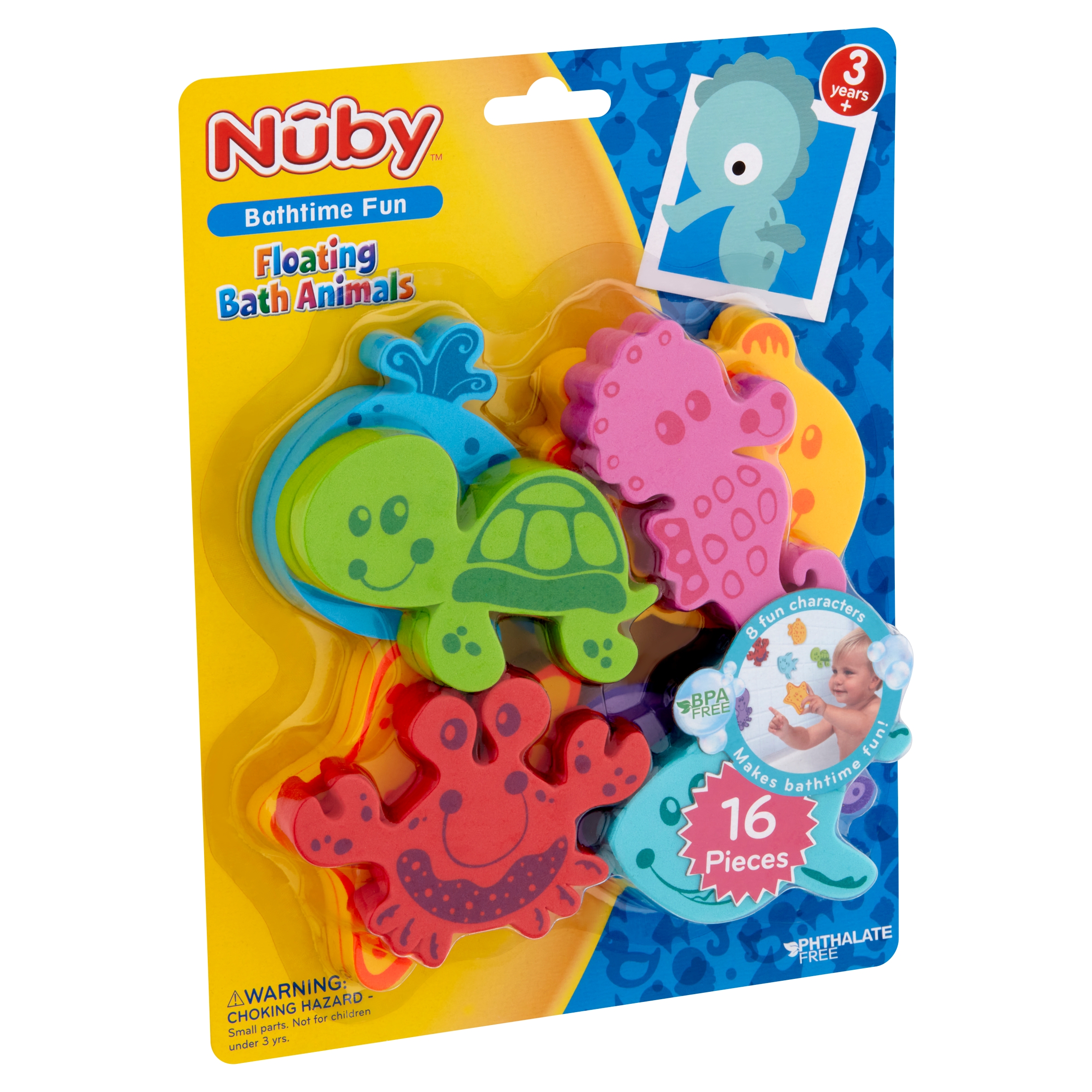 Nûby Floating Bath Animals, 3 years+, 16 count - image 1 of 5