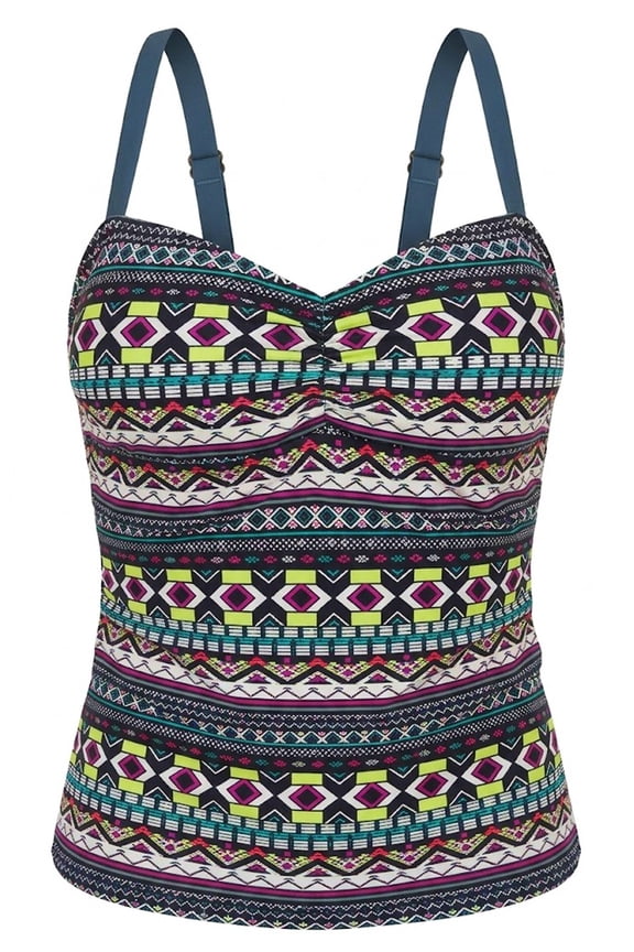 N by Next Aztec Pattern UPF 50 Tankini Swim Top Swimwear Women's Medium