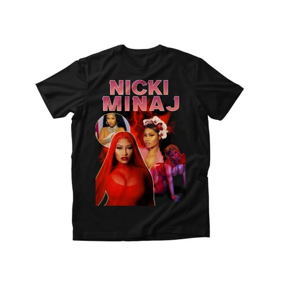 N!ck! M!n@j Graphic Tee, Bold Hip-Hop Artist Shirt for Fans