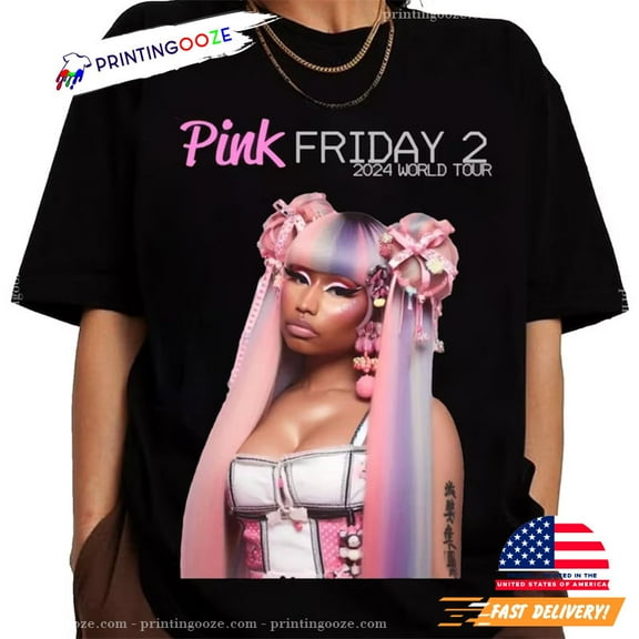 N!ck! M!n@j Pink Fr!d@y 2 Tee, Creative Merch-Inspired Graphic Shirt for Fans