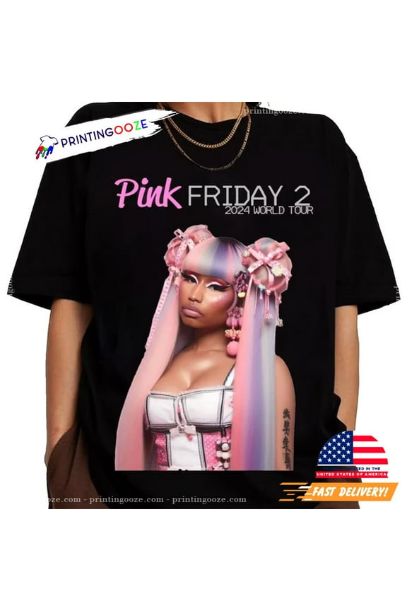N!ck! M!n@j Pink Fr!d@y 2 Tee, Creative Merch-Inspired Graphic Shirt for Fans