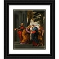 thumbnail image 1 of Nöel Hallé 20x24 Black Ornate Framed Double Matted Museum Art Print Titled: Visitation, 1 of 5