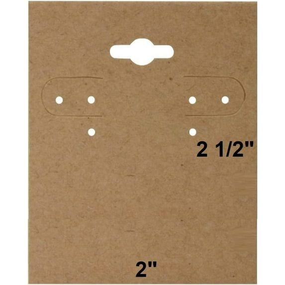 N'ice Packaging 100-Pcs 2" x 4" Black Hanging Necklace Cards, Jewelry Display Pendant Cards