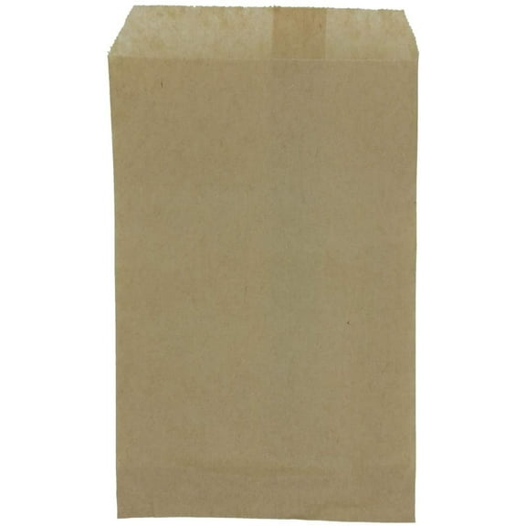 N'ice Packaging 200 Bags 6" x 9" Kraft Flat Paper Bags Good for Candy Cookies Small Gift Crafts Party Favor Sandwich or Merchandising - no Gussett
