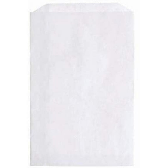 N'ice Packaging 200 White Flat Paper Bags Good for Candy Cookies Small Gift Crafts Party Favor Sandwich or Merchandising - no Gussett White 6" x 9"