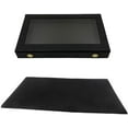 thumbnail image 1 of N'icePackaging 1 Qty 1 1/8" Deep Snap-Close -Size Black Leatherette Storage Case w/Black Velcro Display Pad Included - for Sales/Jewelry/Organization, 1 of 1