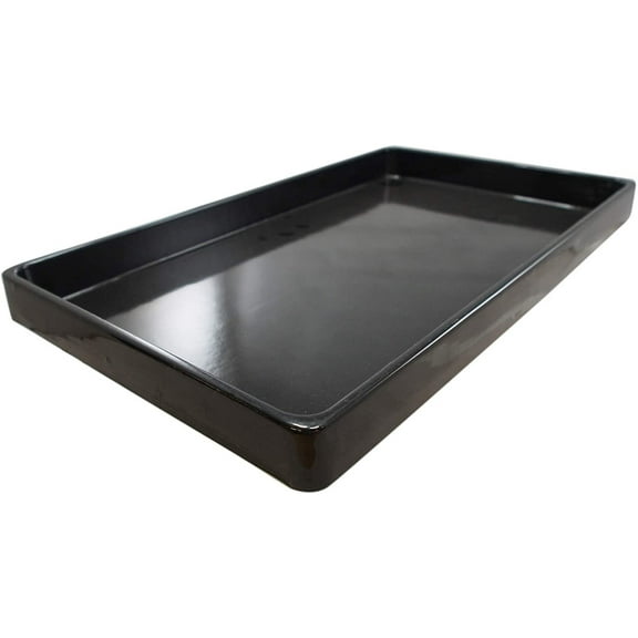 N'icePackaging 1 Qty - Heavy Duty Jet-Stone Black Plastic 1 Compartment Tray - for Storage/Organization/Display/Sales/Stacking/Sorting - Various Sizes
