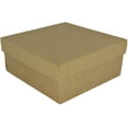 thumbnail image 1 of N'icePackaging - 10 Qty Kraft Imported Cotton Filled Large Bangle Jewelry Boxes - for Large Bangles/Watches/Large Bracelets - 3 3/4" x 3 3/4" x 2", 1 of 7