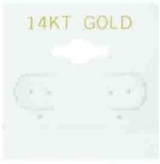 N'icePackaging - 100 Qty 14KT Gold Imprinted White 2" x 2" Hanging Earring Cards - for Displays Hooks or Slatwalls - Merchandise & Sales - Clip/Wire/Post Earrings - image 1 of 3