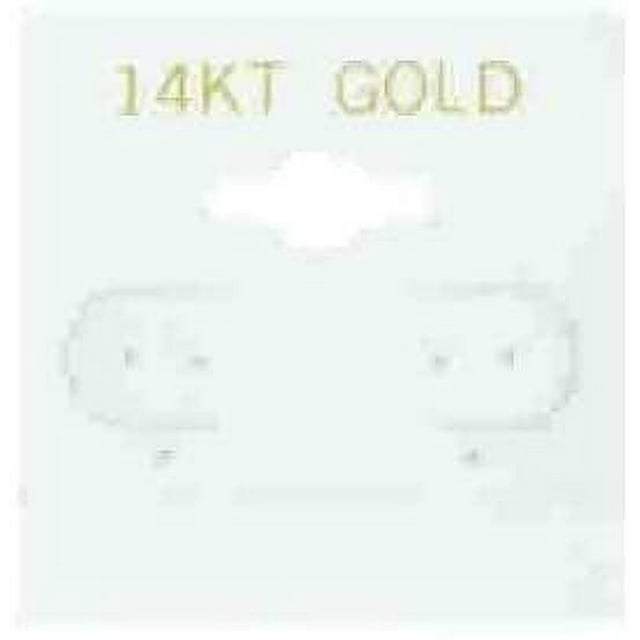 N'icePackaging - 100 Qty 14KT Gold Imprinted White 2" x 2" Hanging Earring Cards - for Displays Hooks or Slatwalls - Merchandise & Sales - Clip/Wire/Post Earrings
