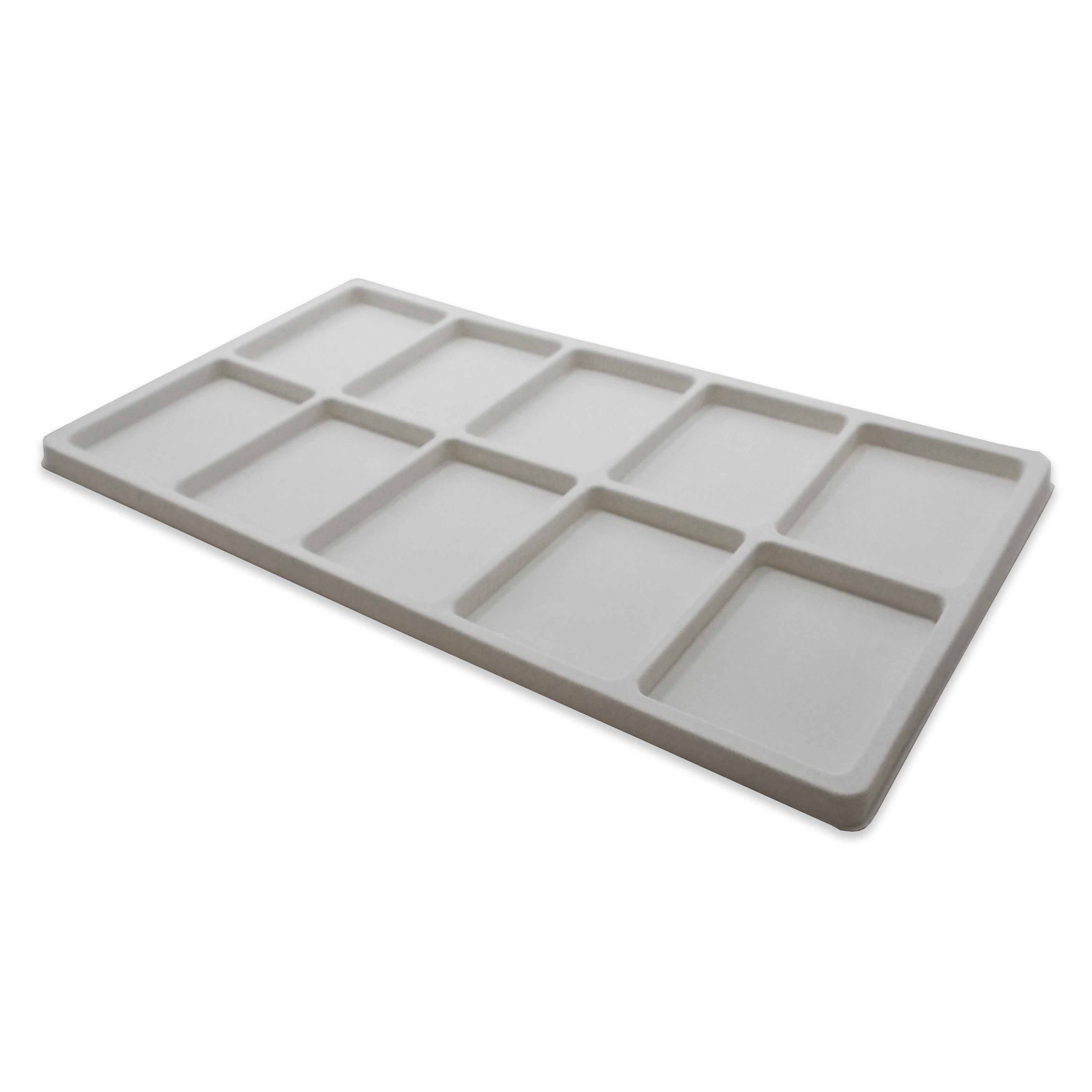 Tray Form Slot In N'icePackaging 12 Qty Ivory-Tusk White 10 Slot Flocked Storage Tray ...