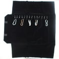 thumbnail image 1 of N'icePackaging 2 Qty - Deluxe Midnight Black Velvet 16 Snap Chain Jewelry Rolls w/ID Window  for Sales/Travel/Storage/Organization, 1 of 1