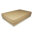 thumbnail image 1 of N'icePackaging - 20 Qty Kraft Imported Cotton Filled Large Pendant Jewelry Boxes - for Large Pendants/Necklaces/Large Earrings & Homemade Keepsakes - 5 3/8" x 3 7/8" x 1", 1 of 4