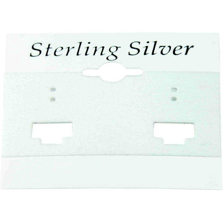 2 x 2 White French Clip hanging earring cards