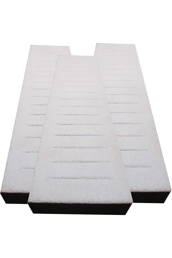 N'icePackaging 3 Qty - USA Deluxe Royal Grey 16 Slot Bangle Foam Insert Display - for Trays/Jewelry Cases - 6 Colors - Standard Size 14 1/4" x 3 3/4" x 1 1/8"